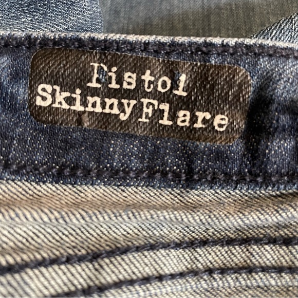 Volcom Pistol Skinny Flare Medium Wash Denim Jeans Women’s Size 13 - Picture 9 of 10